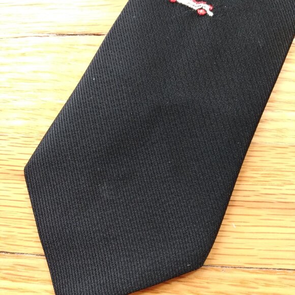 Vintage MG Roadster Cars Skinny Tie by Frame 2.5" Wide Black Embroidered Morris - Picture 16 of 16